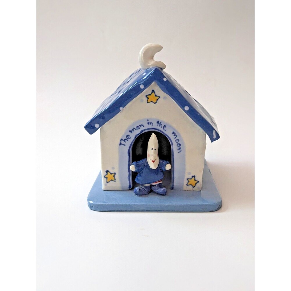 Robin Russell Ceramics Handmade Night Light The Man in the Moon Nursery Kids VTG - Picture 3 of 9